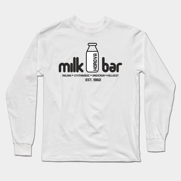 korova milk bar moloko clockwork orange Long Sleeve T-Shirt by goatboyjr